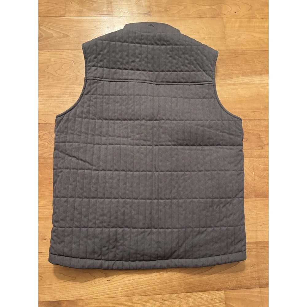 Tommy Bahama Reversible Vest Grey And Plaid Patterns Full Zip Medium - Picture 2 of 9